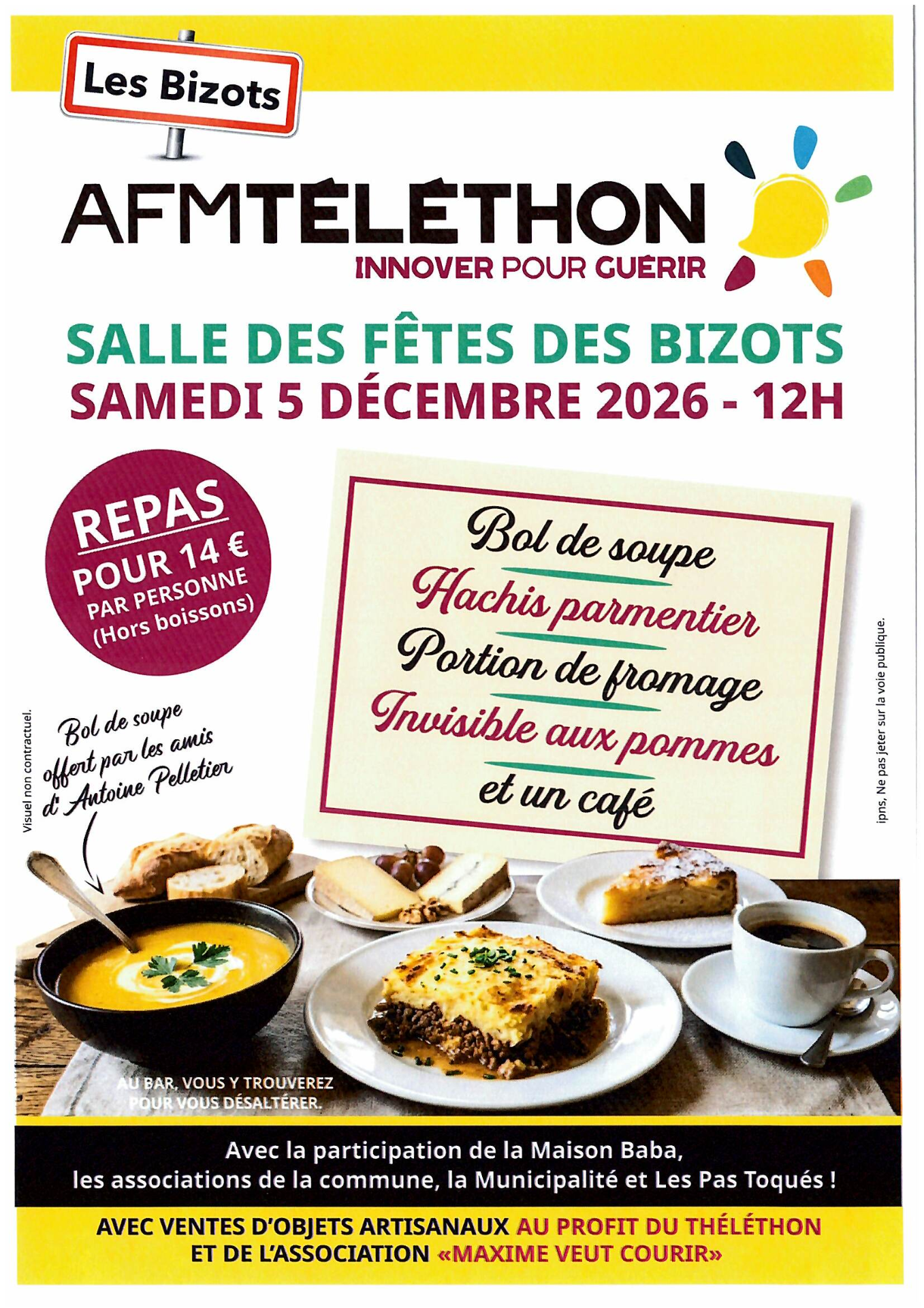 TELETHON AUX BIZOTS SAMEDI 5 DECEMBRE 2026